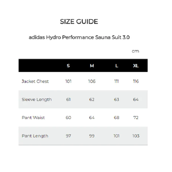 Adidas Hydro Performance Sauna Suit Jacket 3.0 Black