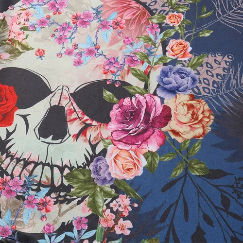 CL Sport Women Skull Roses Rashguard Short Sleeve