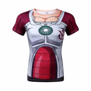 DBZ King Vegeta Short Sleeve Compression Shirt for Men