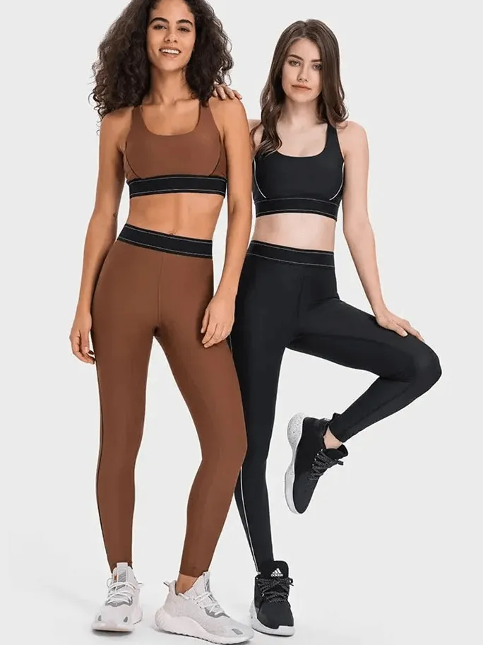 High-Waisted Gym Elastic Compression Leggings - SF1806
