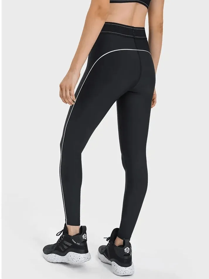 High-Waisted Gym Elastic Compression Leggings - SF1806