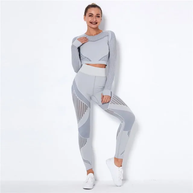 Hollow Out Seamless Fitness Sport Sets