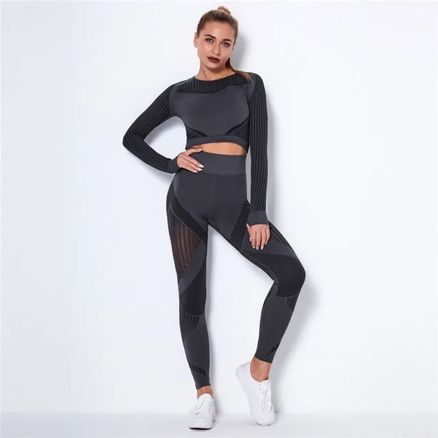 Hollow Out Seamless Fitness Sport Sets