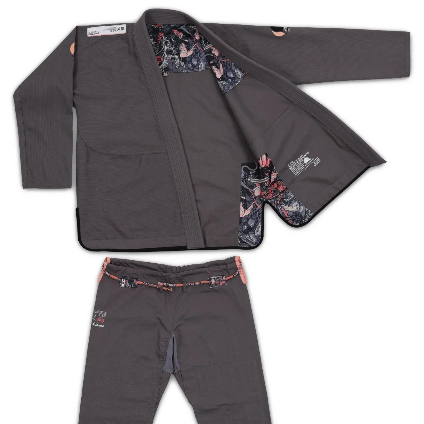 Kitsune "Dragon" Women's BJJ Gi - Dark Grey