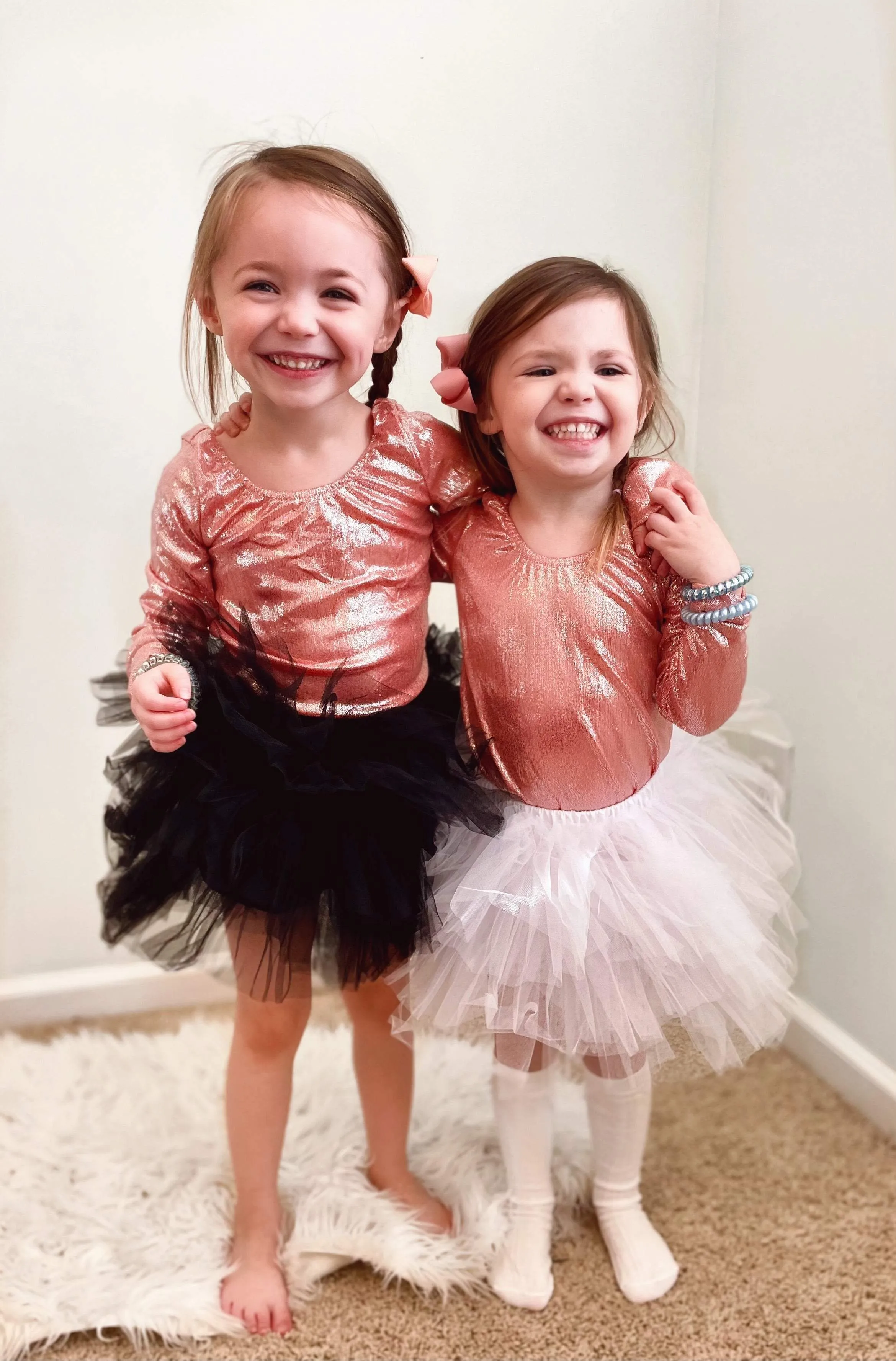 Long Sleeved Shimmer and Shine Leotard in Rose