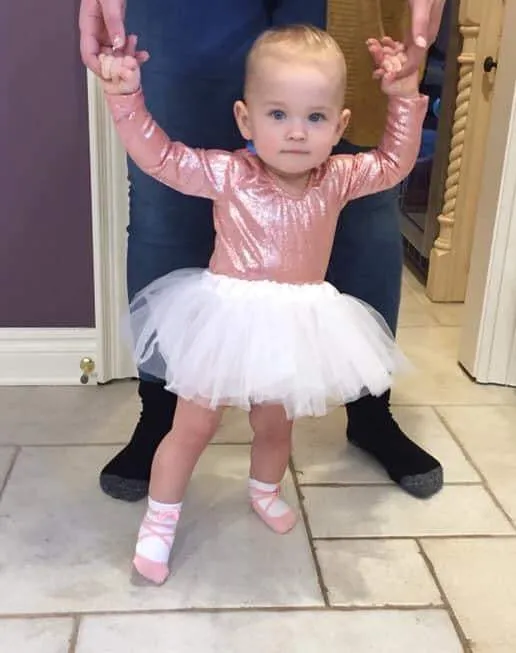 Long Sleeved Shimmer and Shine Leotard in Rose