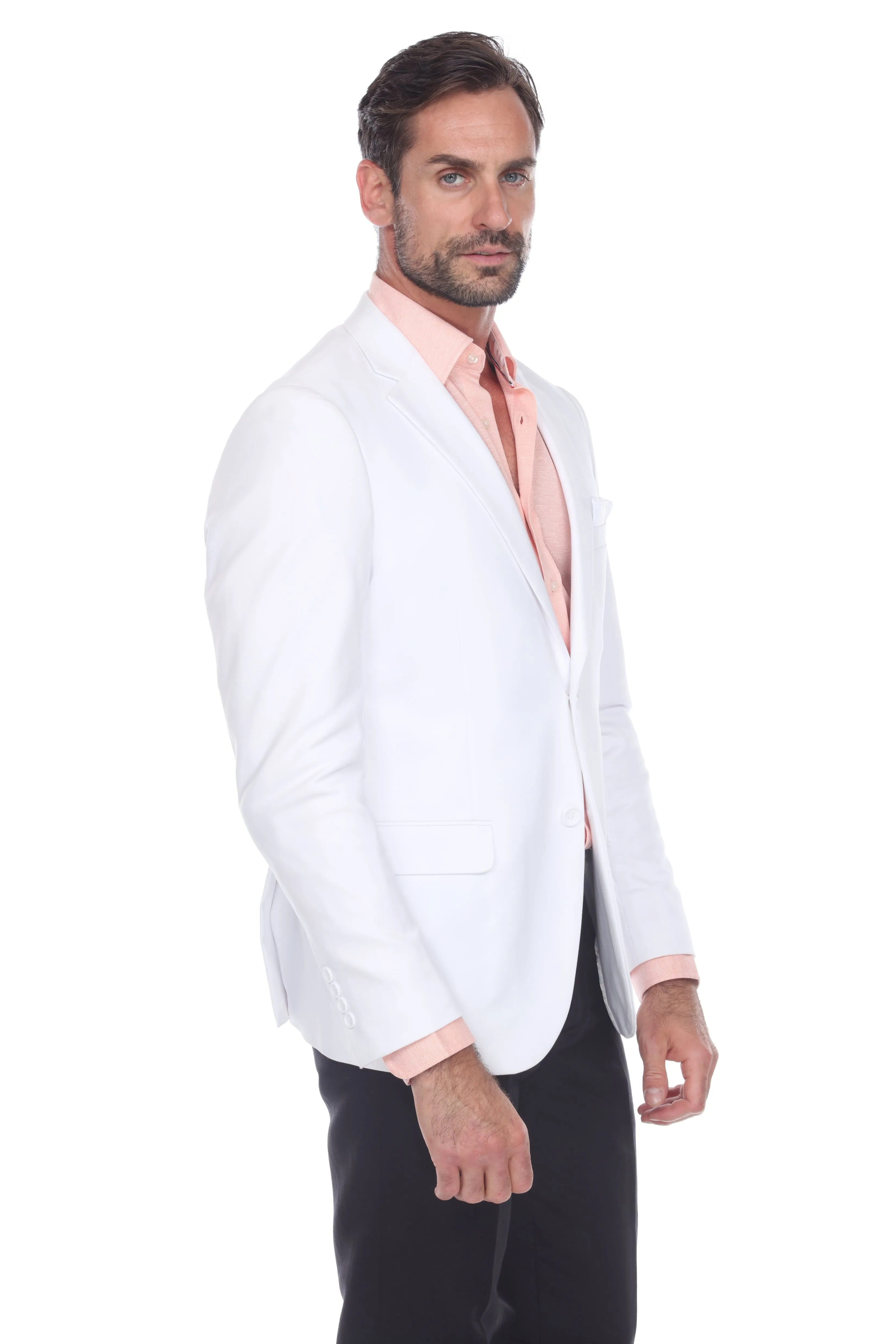 Mojito Reserve Men's Cotton Blend 4-Way Stretch Modern Fit Casual Sports Jacket