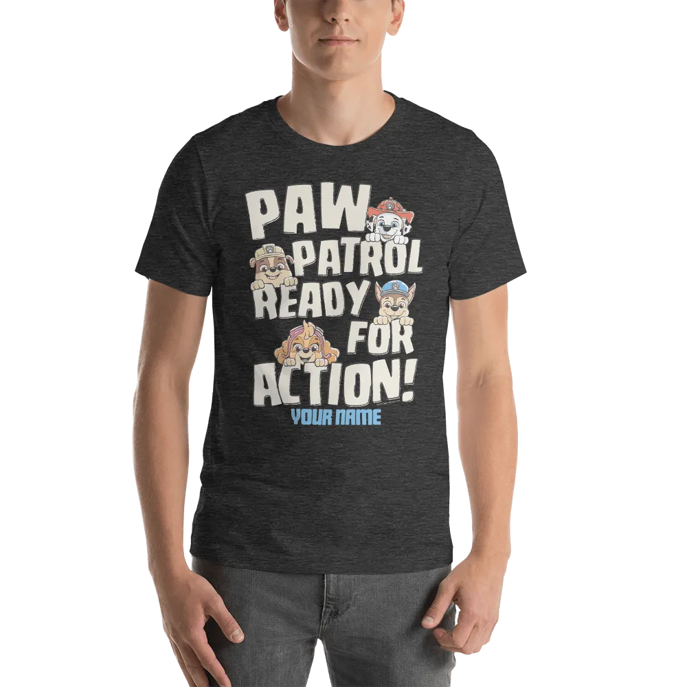 PAW Patrol Ready For Action Personalized Adult Short Sleeve T-Shirt