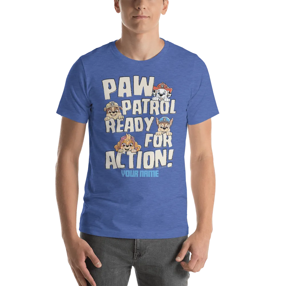 PAW Patrol Ready For Action Personalized Adult Short Sleeve T-Shirt