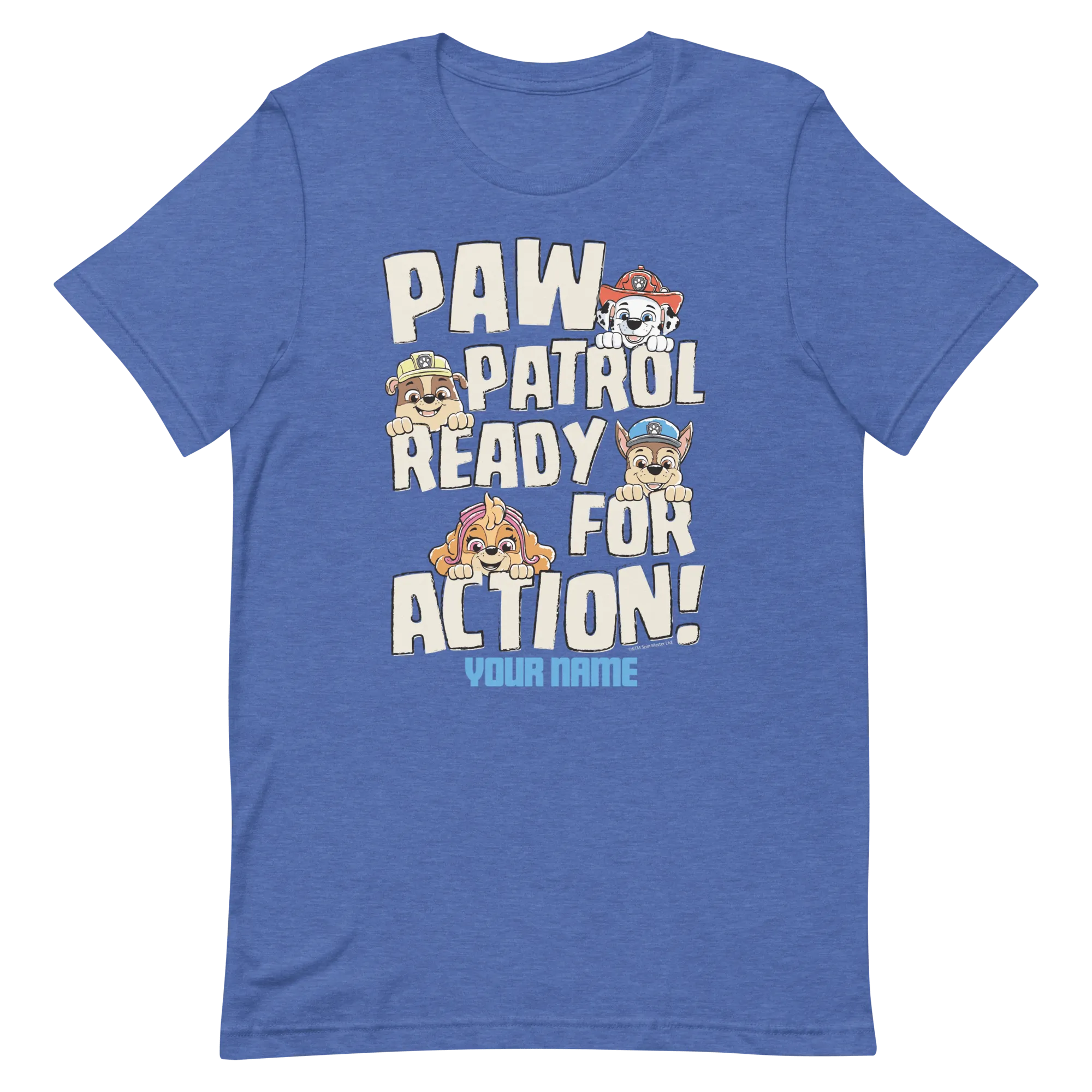 PAW Patrol Ready For Action Personalized Adult Short Sleeve T-Shirt