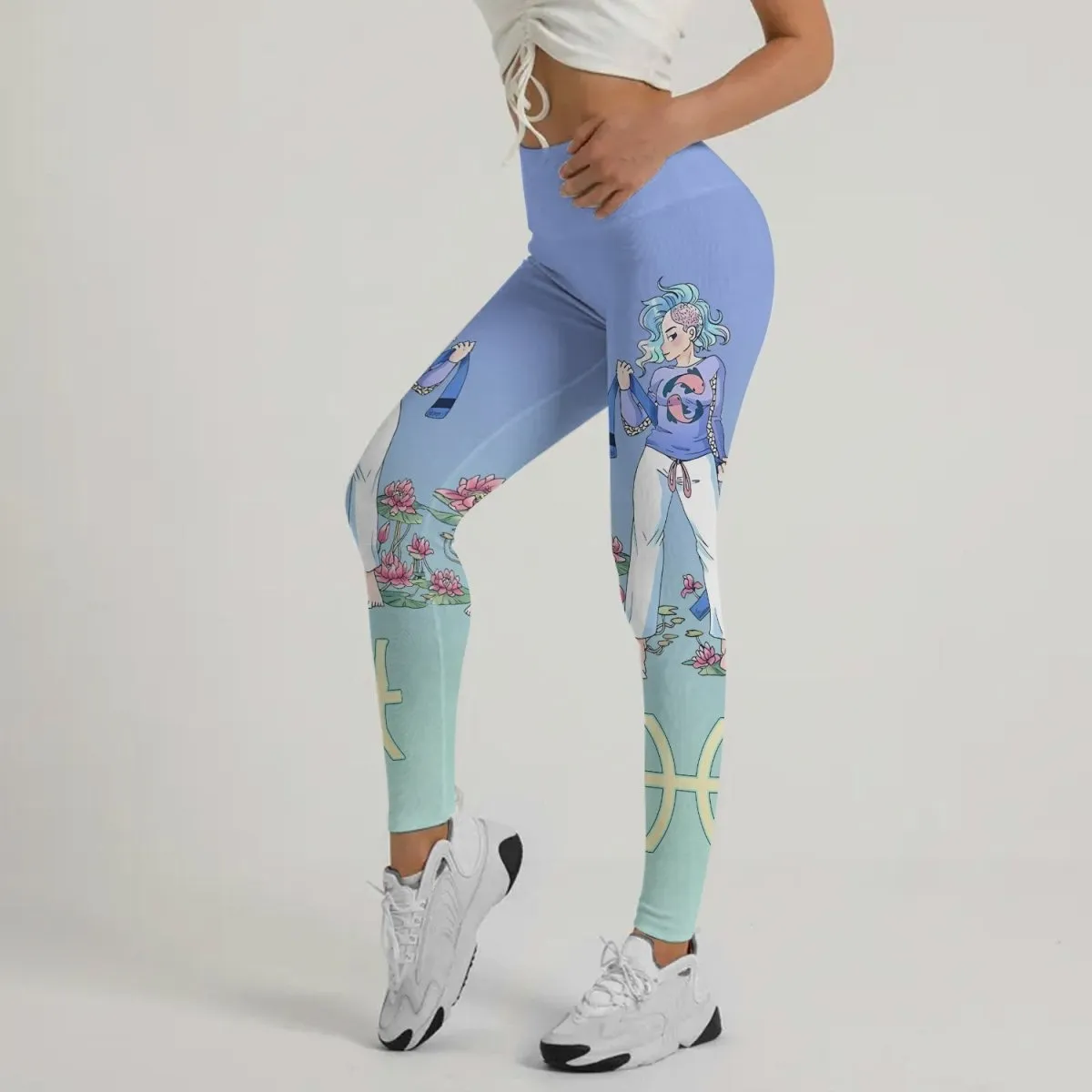 Pisces Mom Zodiac Fighter Leggings