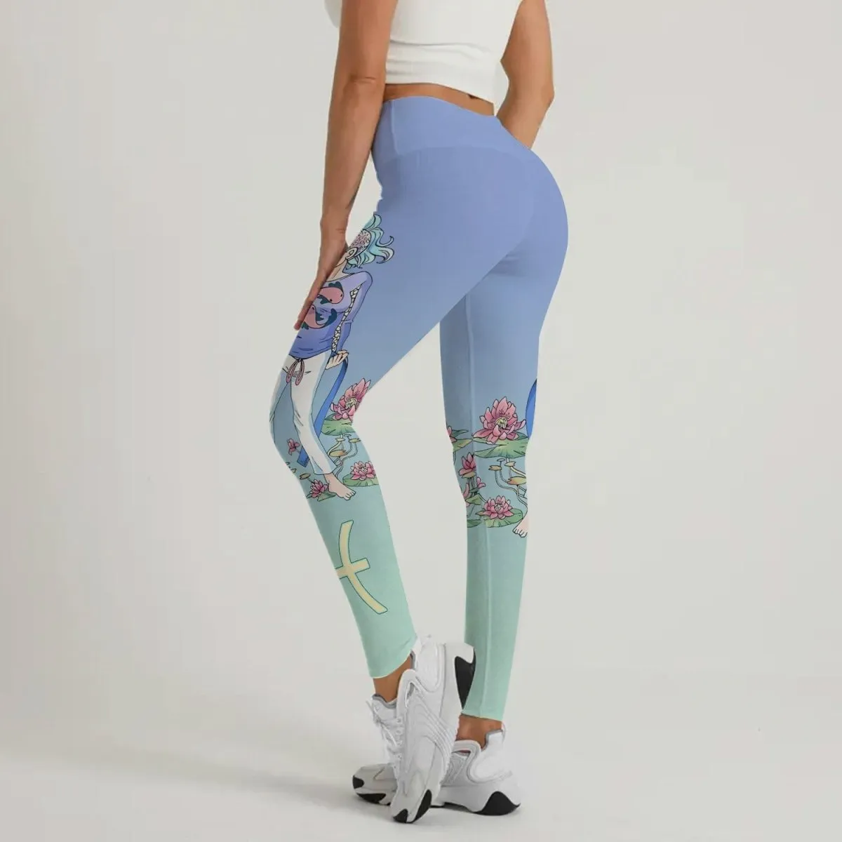 Pisces Mom Zodiac Fighter Leggings