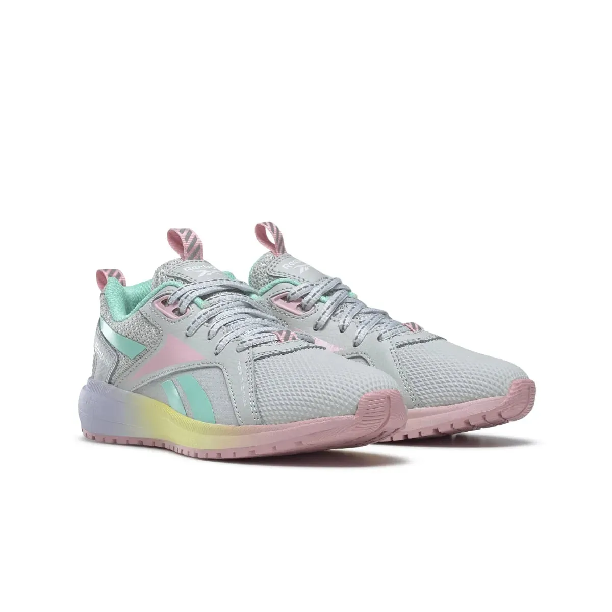 Reebok Kid's Durable Running Shoes - Grey/Pink/Mint