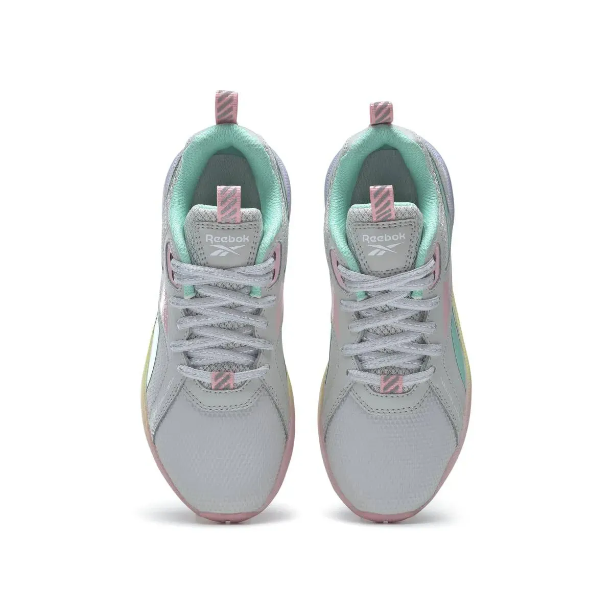Reebok Kid's Durable Running Shoes - Grey/Pink/Mint