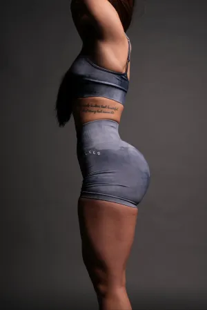 Wolves Pyramid Everson Seamless "Training" Shorts in Darc Blue Ghost Clouds